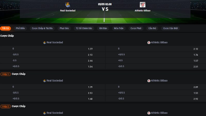 Real Sociedad vs Bilbao
