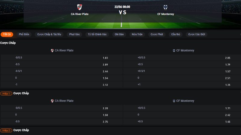 River Plate vs Monterrey