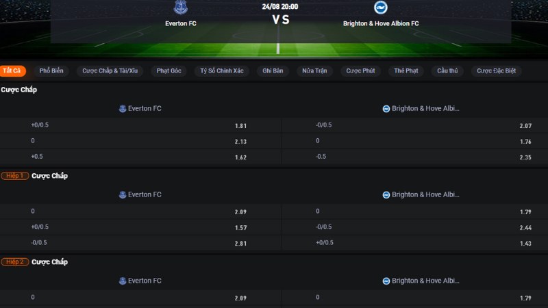 Everton vs Brighton